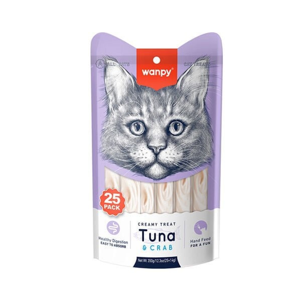 Wanpy Ton Balıklı ve Yengeçli Sıvı Kedi Ödülü 14 Gr 25 Adet Wanpy Ton Balıklı ve Yengeçli Sıvı Kedi Ödülü 14 Gr 25 Adet