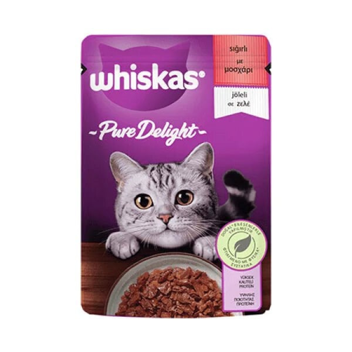 Whiskas Pouch Pure Delight Jöle İçerisinde Sığır Etli Yetişkin Kedi Konservesi 85 Gr Whiskas Pouch Pure Delight Jöle İçerisinde Sığır Etli Yetişkin Kedi Konservesi 85 Gr