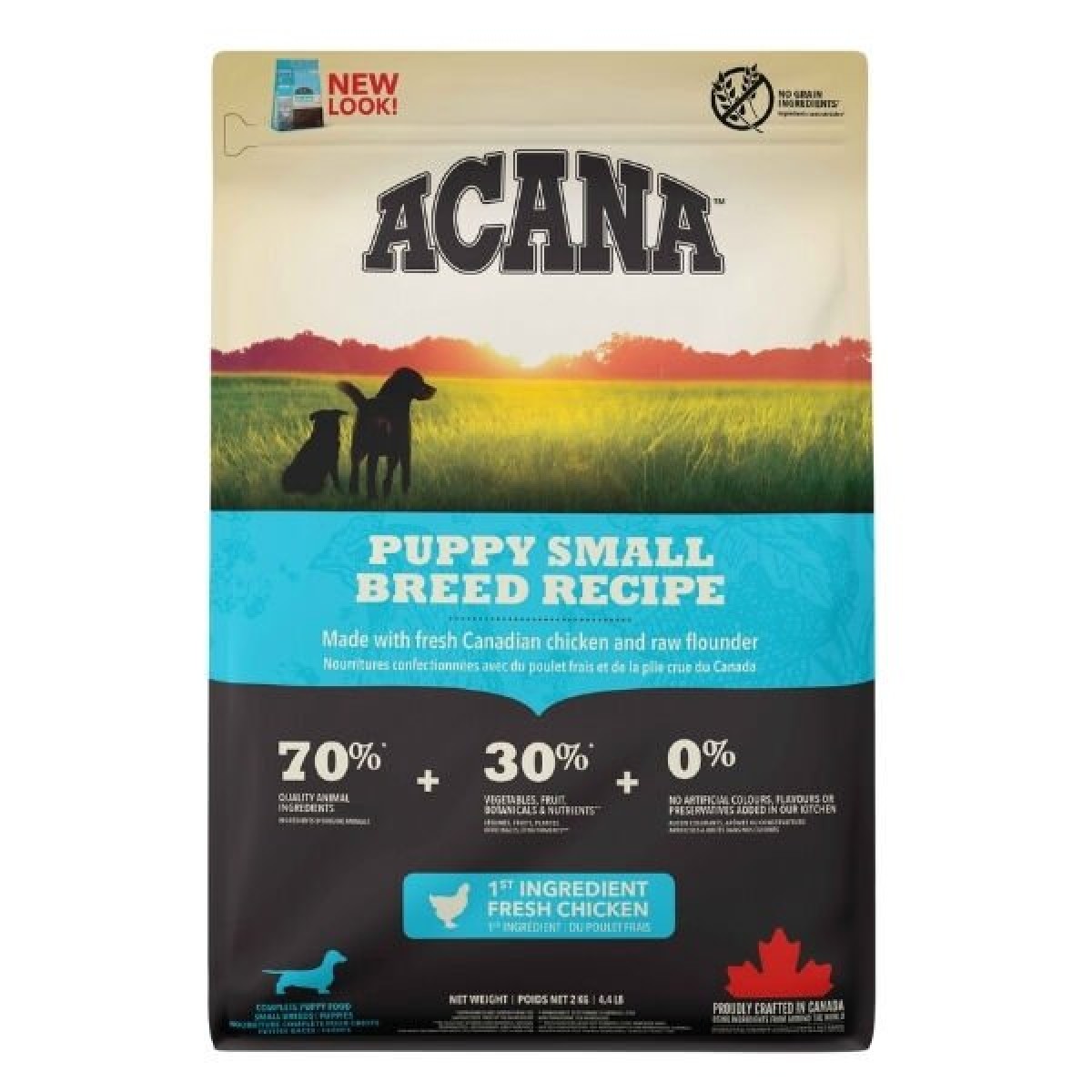 Acana Puppy Small Tahılsız Tavuklu ve Balıklı Küçük Irk Yavru Köpek Maması 2 Kg