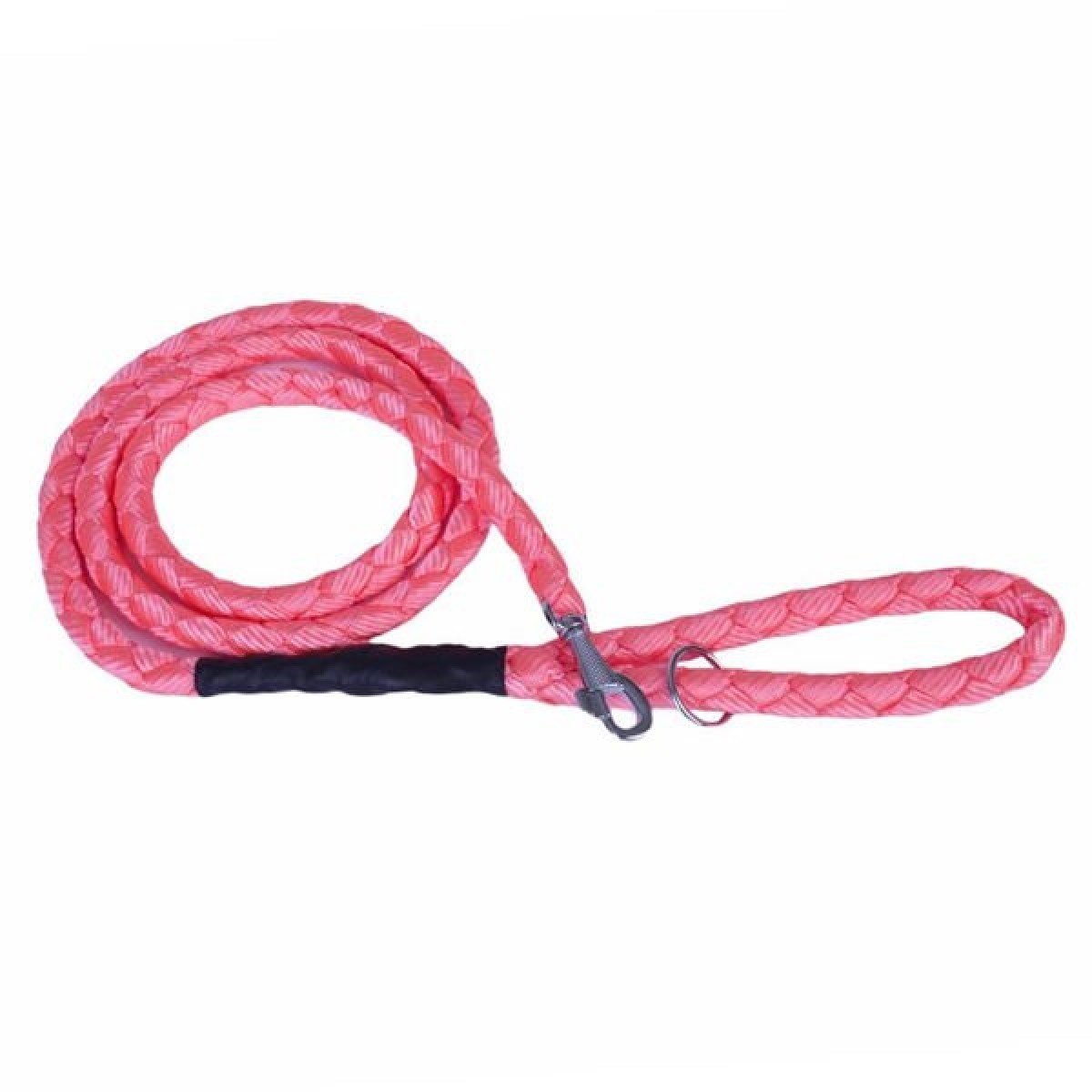 Doggie Örgülü Dokuma Köpek Gezdirme Tasması Medium Pembe 2x100 Cm