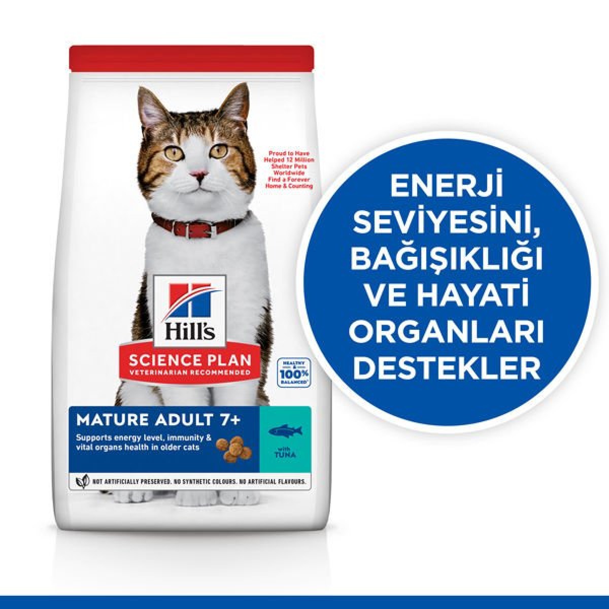 Hills Mature +7 Ton Balıklı Yaşlı Kedi Maması 1.5 Kg
