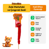 PetzzCats Zobi Matatabi ve Çıngırak Sesli Kedi Oltası Oyuncağı Kırmızı 42 Cm