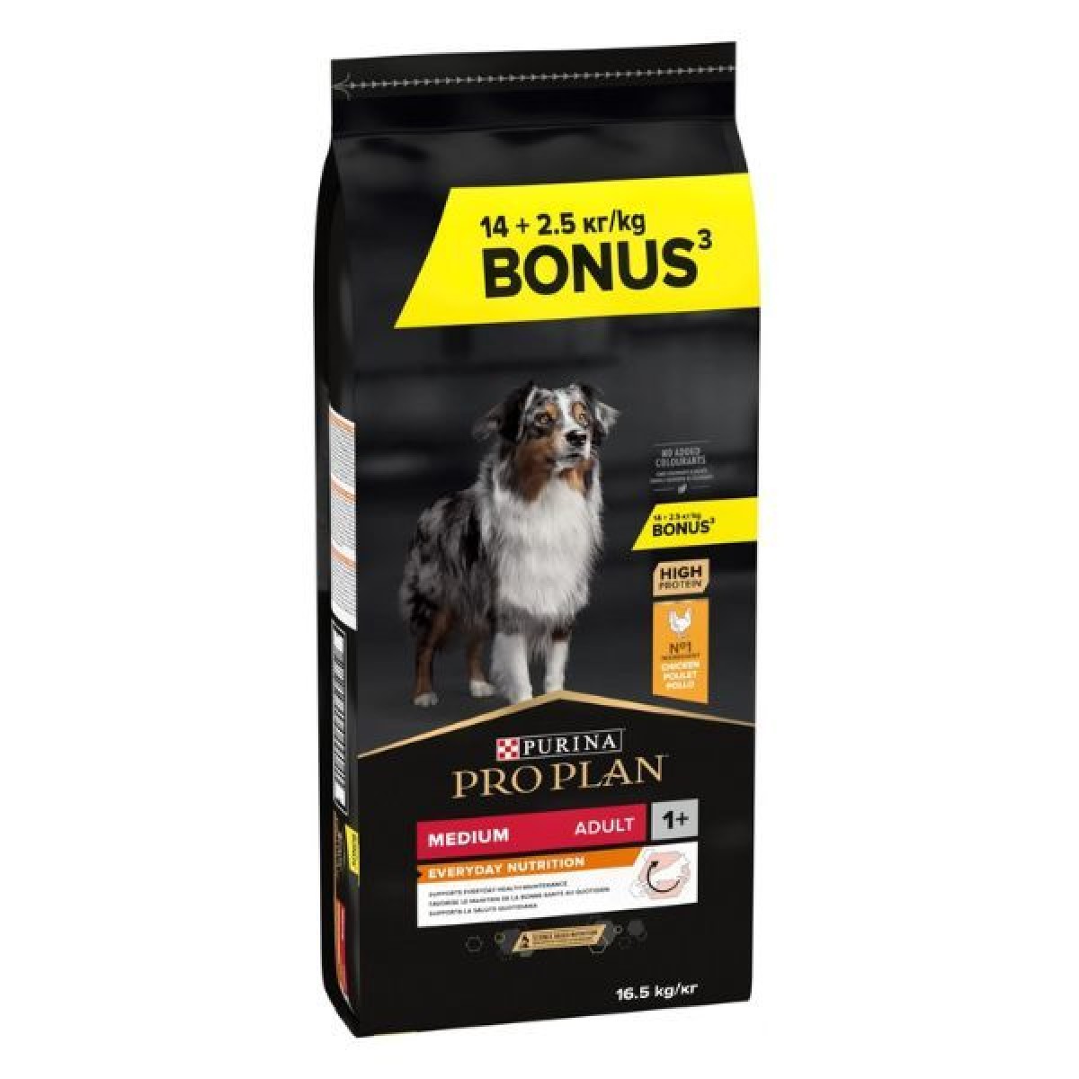 Pro Plan Medium Adult Tavuklu Yetişkin Köpek Maması 14+2.5 Kg