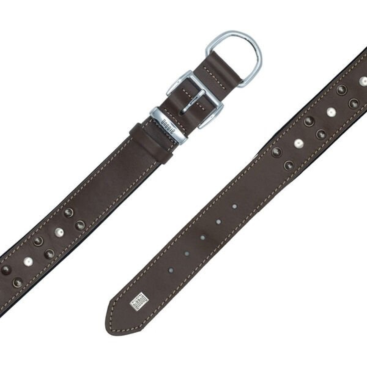 Doggie Comfort Deri Çivili Köpek Boyun Tasması Small Kahverengi 4x47-55 Cm