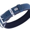 Doggie Comfort Deri Kemik Süslü Köpek Boyun Tasması Medium Mavi 3x42-50 Cm