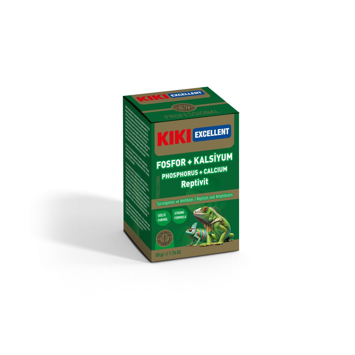 Kiki Excellent Fosfor Kalsiyum Reptivit Sürüngenler ve Amfibiler için Toz Mineral 50 Gr