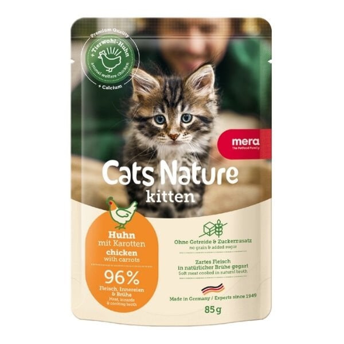Mera Cats Nature Kitten Tavuklu Pouch Yavru Konserve Kedi Maması 85 Gr 1 Adet