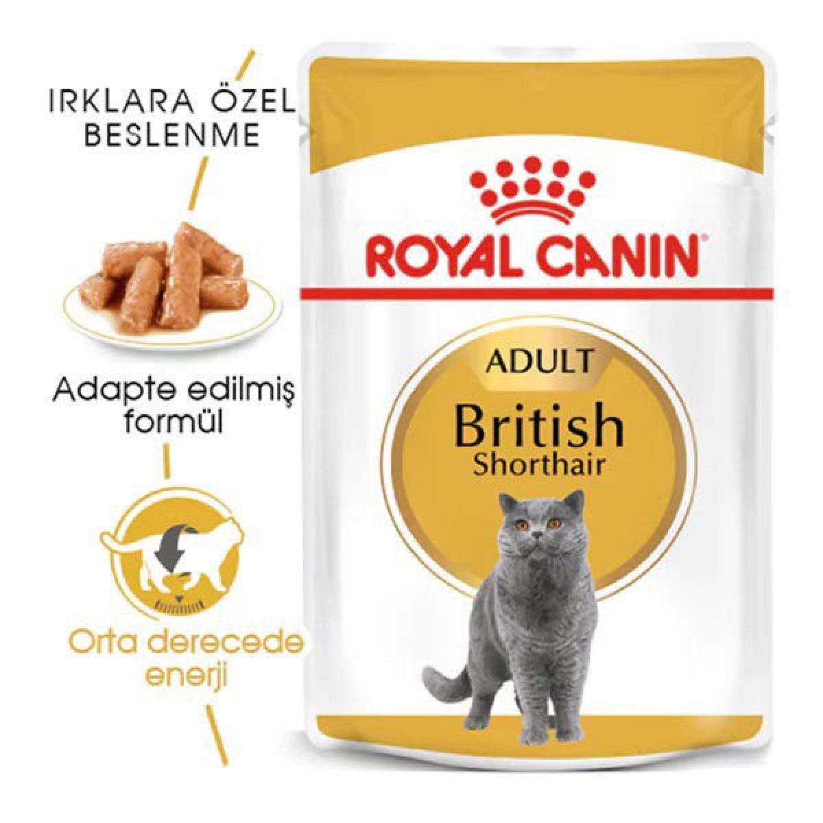 Royal Canin British Shorthair Adult Pouch Konserve Kedi Maması 1 Adet 85 Gr