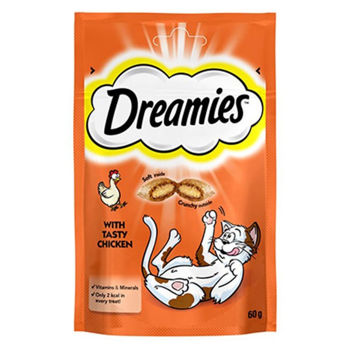 Dreamies İçi Dolgulu Tavuklu Kıtır Kedi Ödül Maması 1 Adet 60 Gr