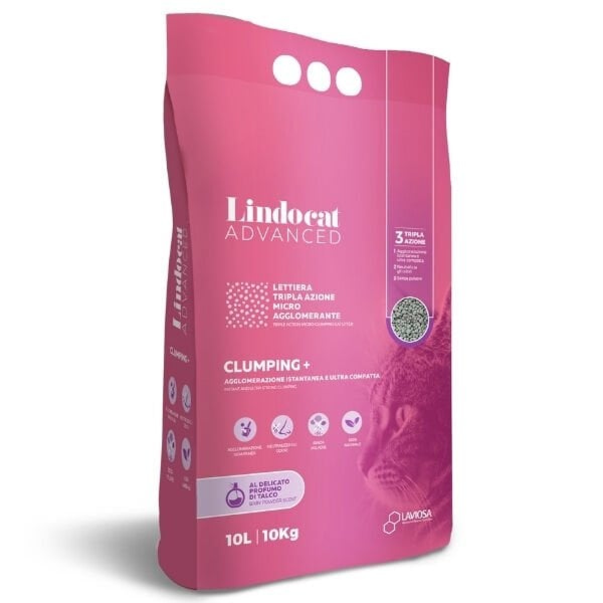 Lindocat Advanced Bebek Pudralı Ekstra Güçlü Topaklanan Gri Kedi Kumu 1 Adet 10 Lt