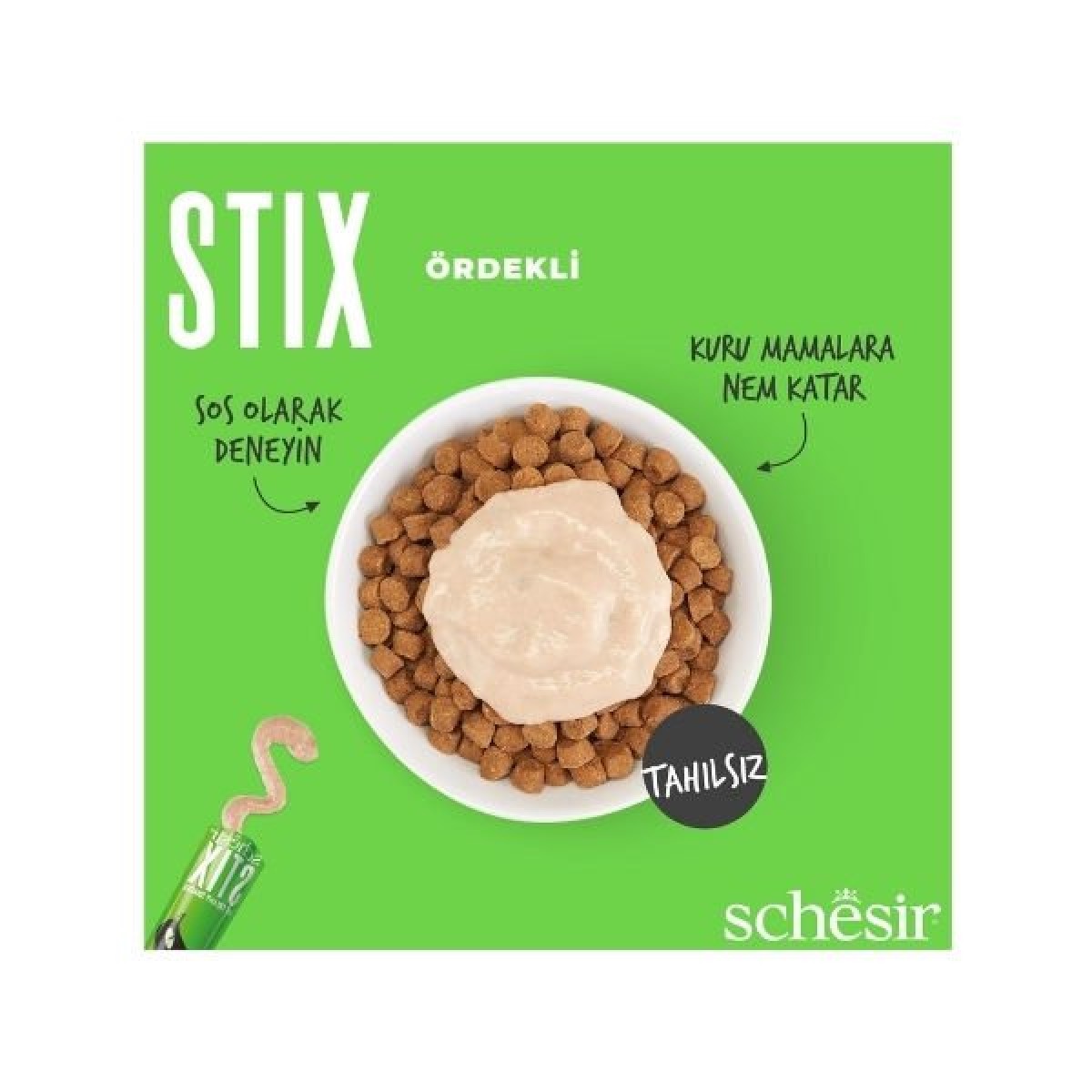 Schesir Cat Stick Ördekli Sıvı Kedi Ödül Maması 1 Adet 6x15 Gr