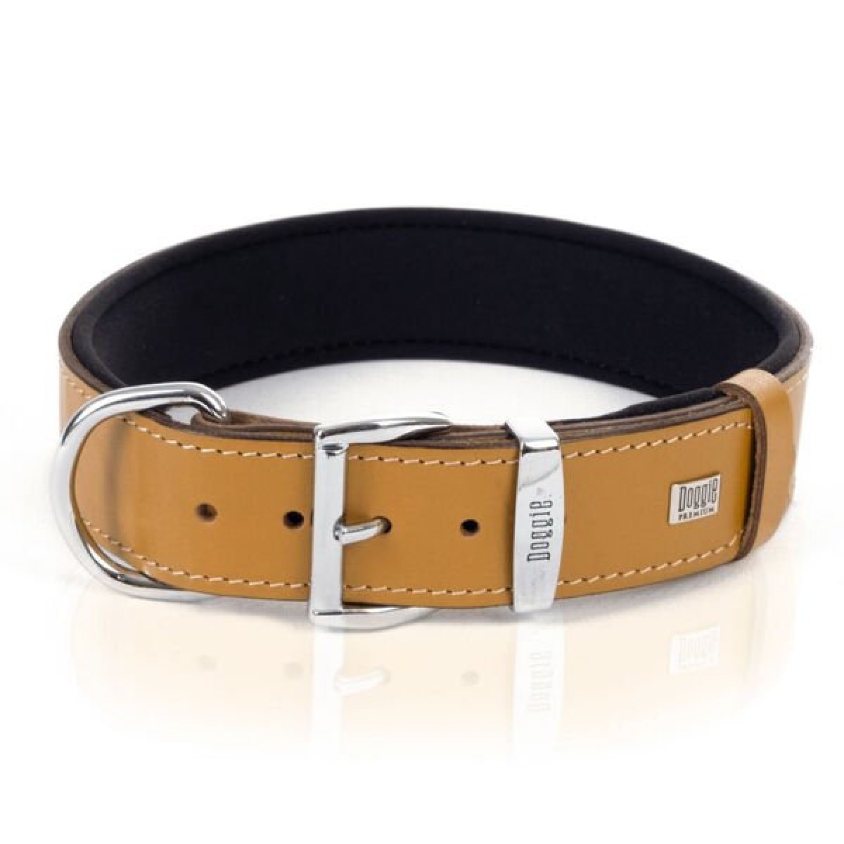 Doggie Comfort Deri Kemik Süslü Köpek Boyun Tasması Small Camel 4x47-55 Cm