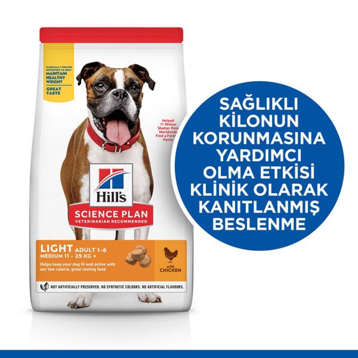Hills Adult Light Medium Tavuklu Yetişkin Köpek Maması 14 Kg