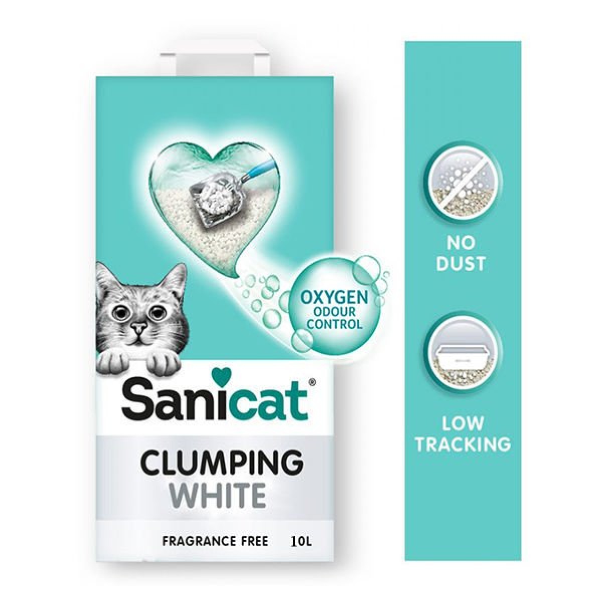 Sanicat Clumping White Kokusuz Süper Topaklanan Beyaz Kedi Kumu 1 Adet 10 Lt