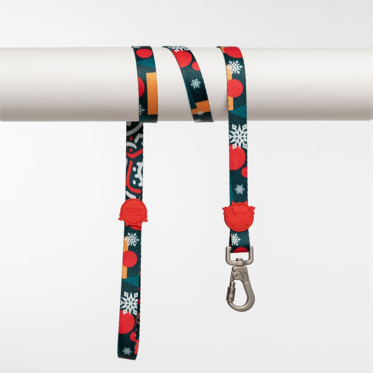 Lindo Dogs Reindeer Köpek Gezdirme Kayışı Kırmızı/Yeşil Tasması Medium