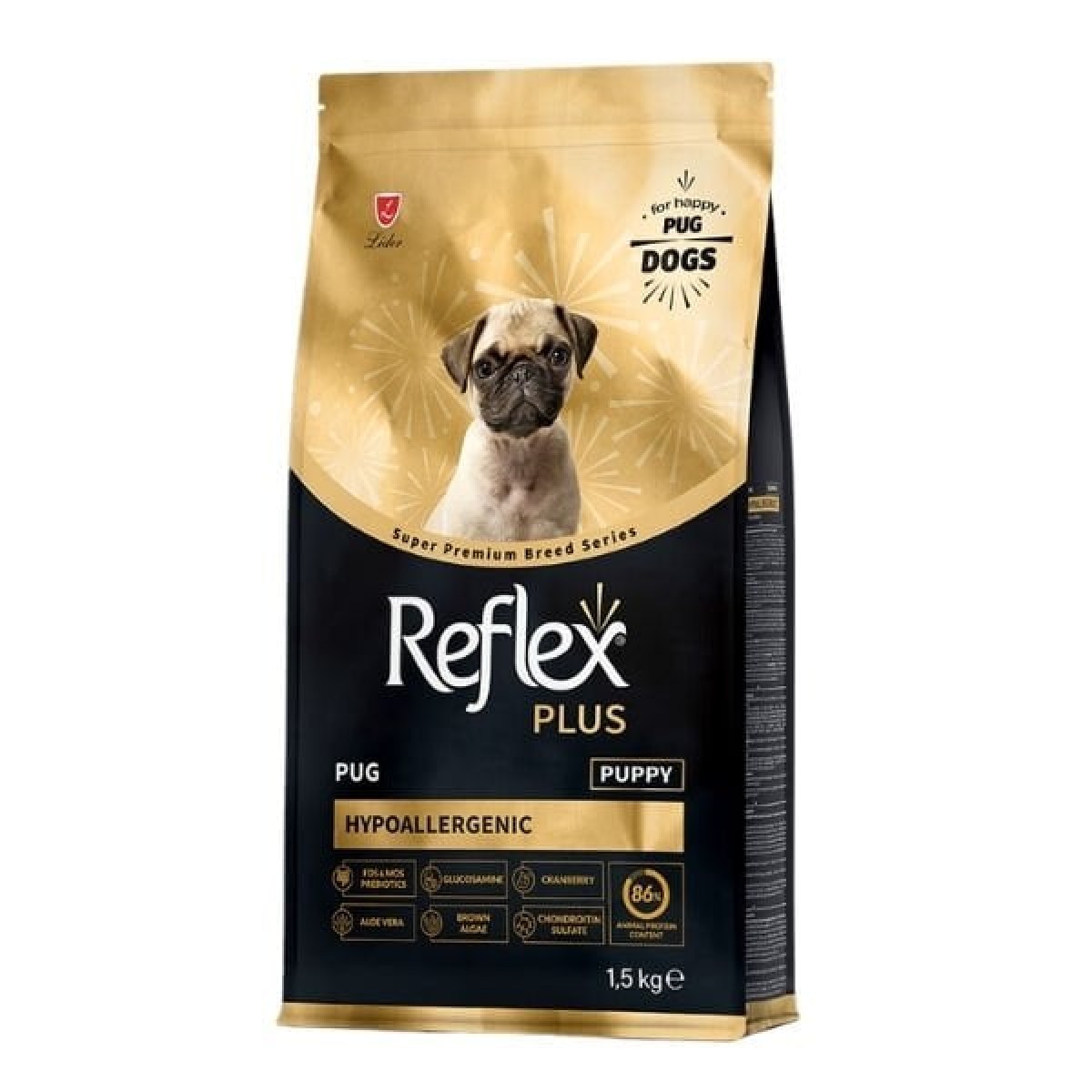 Reflex Plus Pug Hypoallergenic Tavuklu Yavru Köpek Maması 1.5 Kg