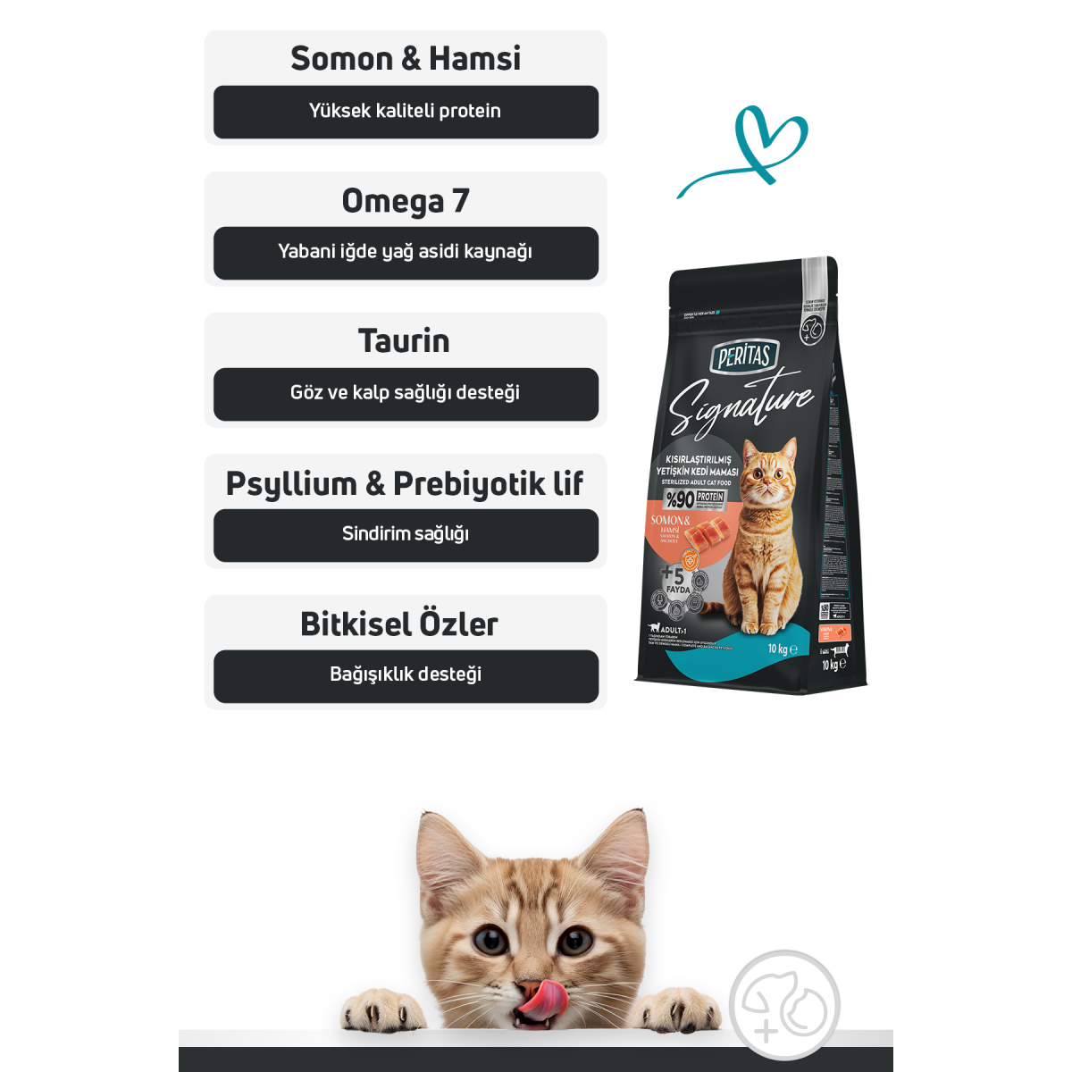 Signature Somonlu Kısırlaştırılmış Yetişkin Kedi Maması 10 Kg