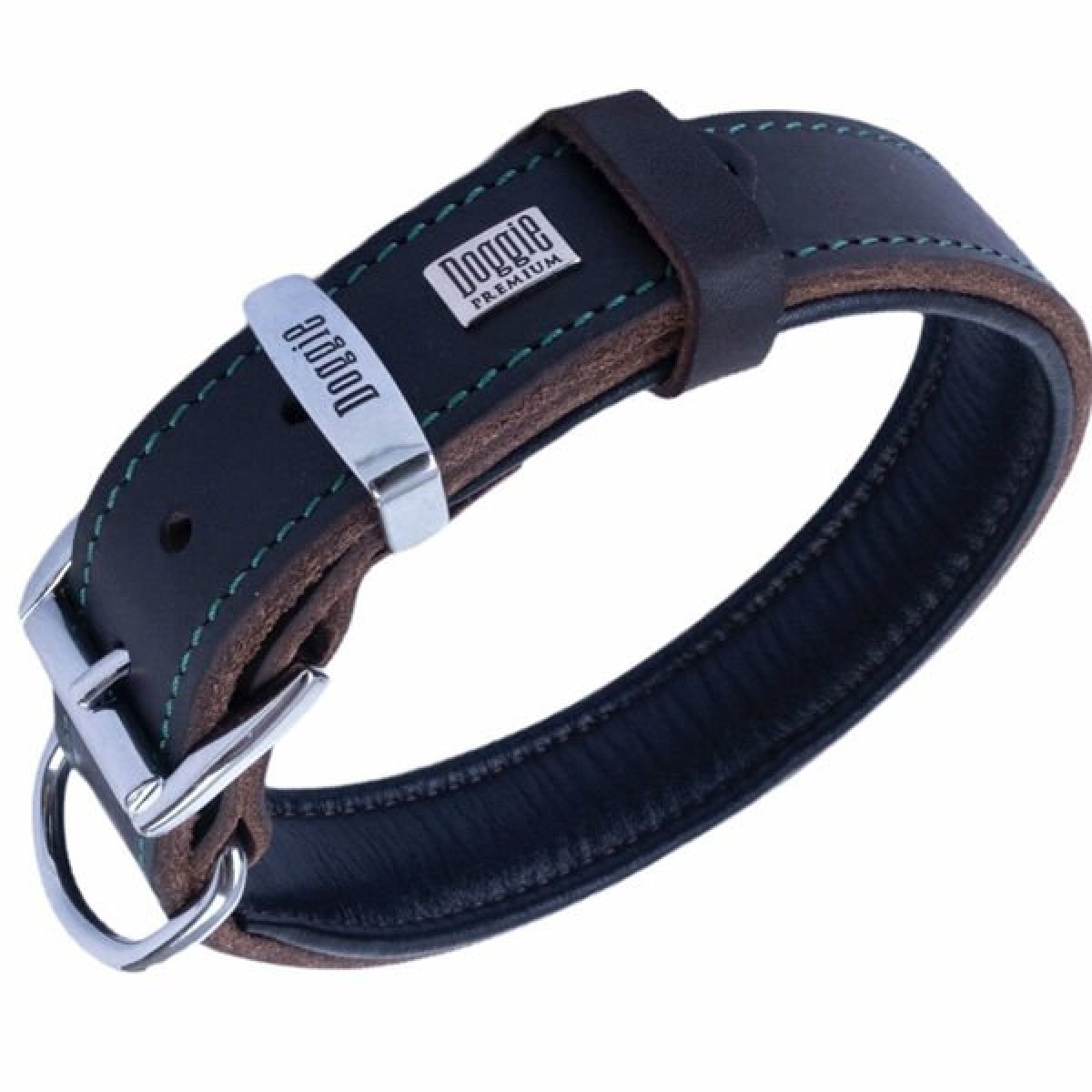 Doggie Yağlı Deri Köpek Boyun Tasması Large Kahverengi 4x47-55 Cm