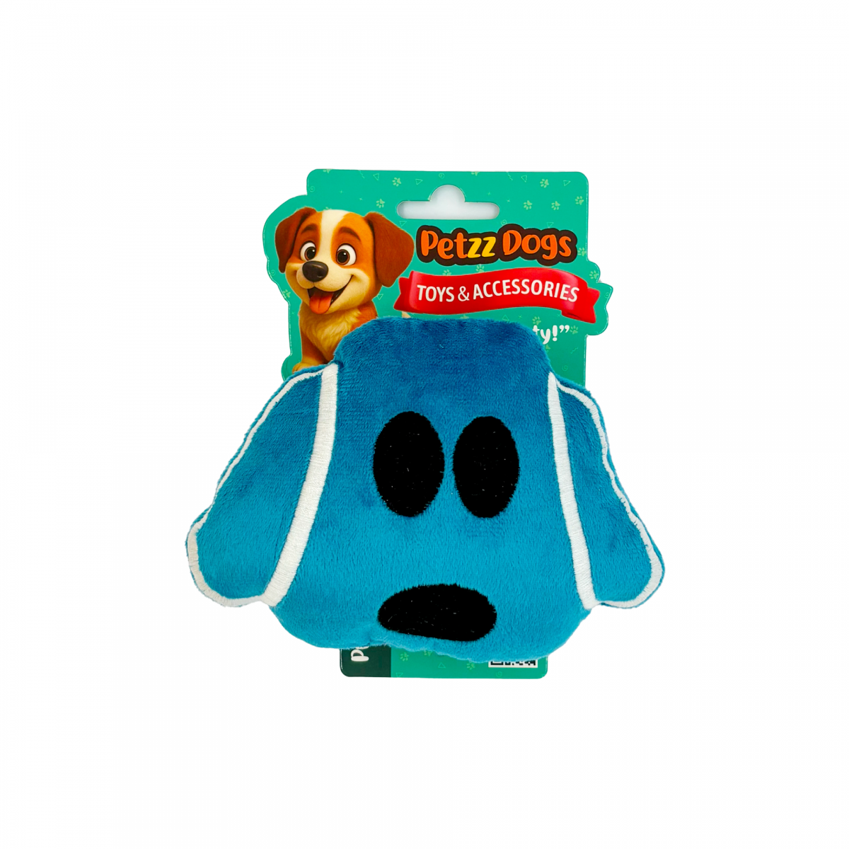 PetzzDogs Snoop Sesli Dayanıklı Peluş Köpek Çiğneme Oyuncağı Mavi 12x14 Cm