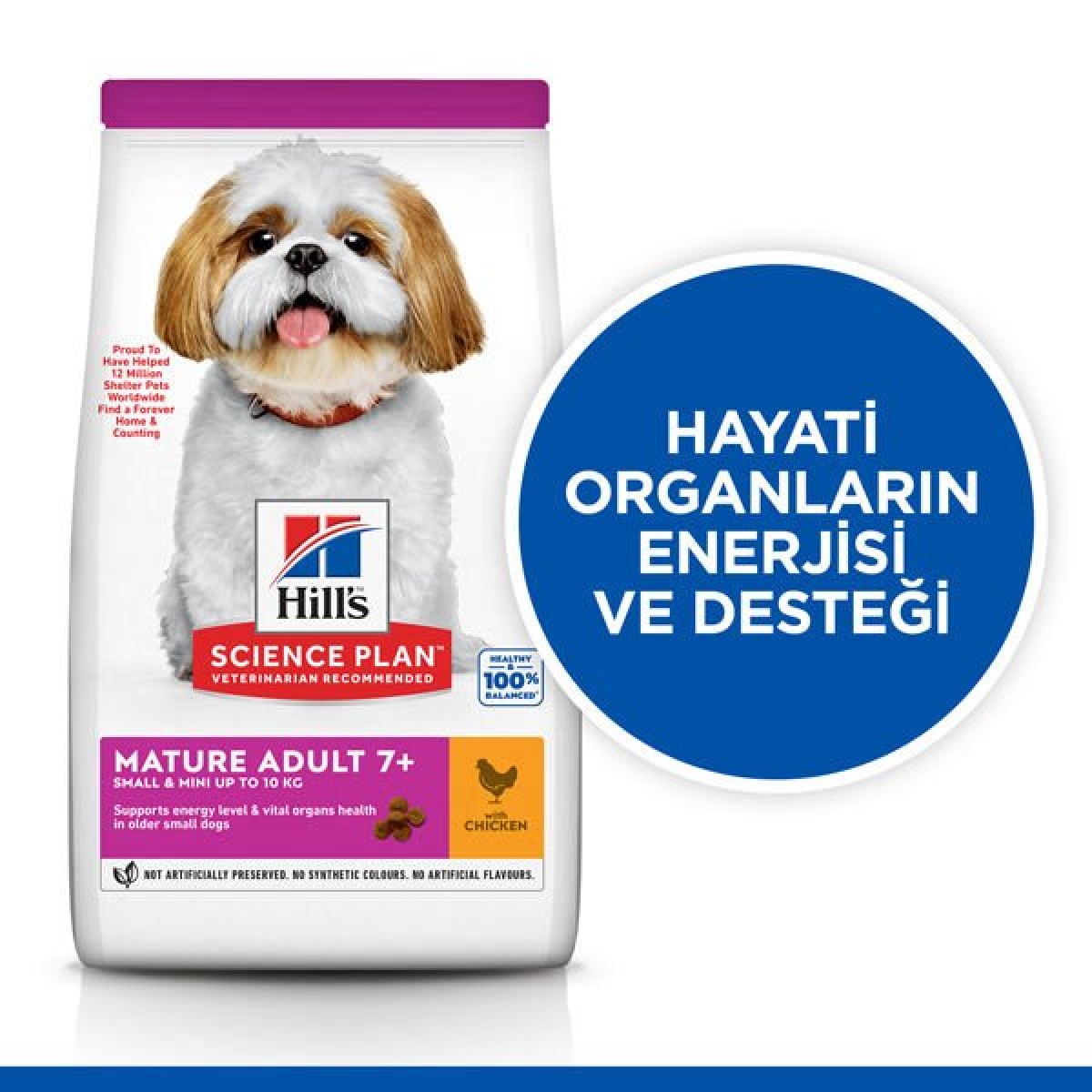 Hills Mature 7+ Tavuklu Mini Irk Yaşlı Köpek Maması 1.5 Kg