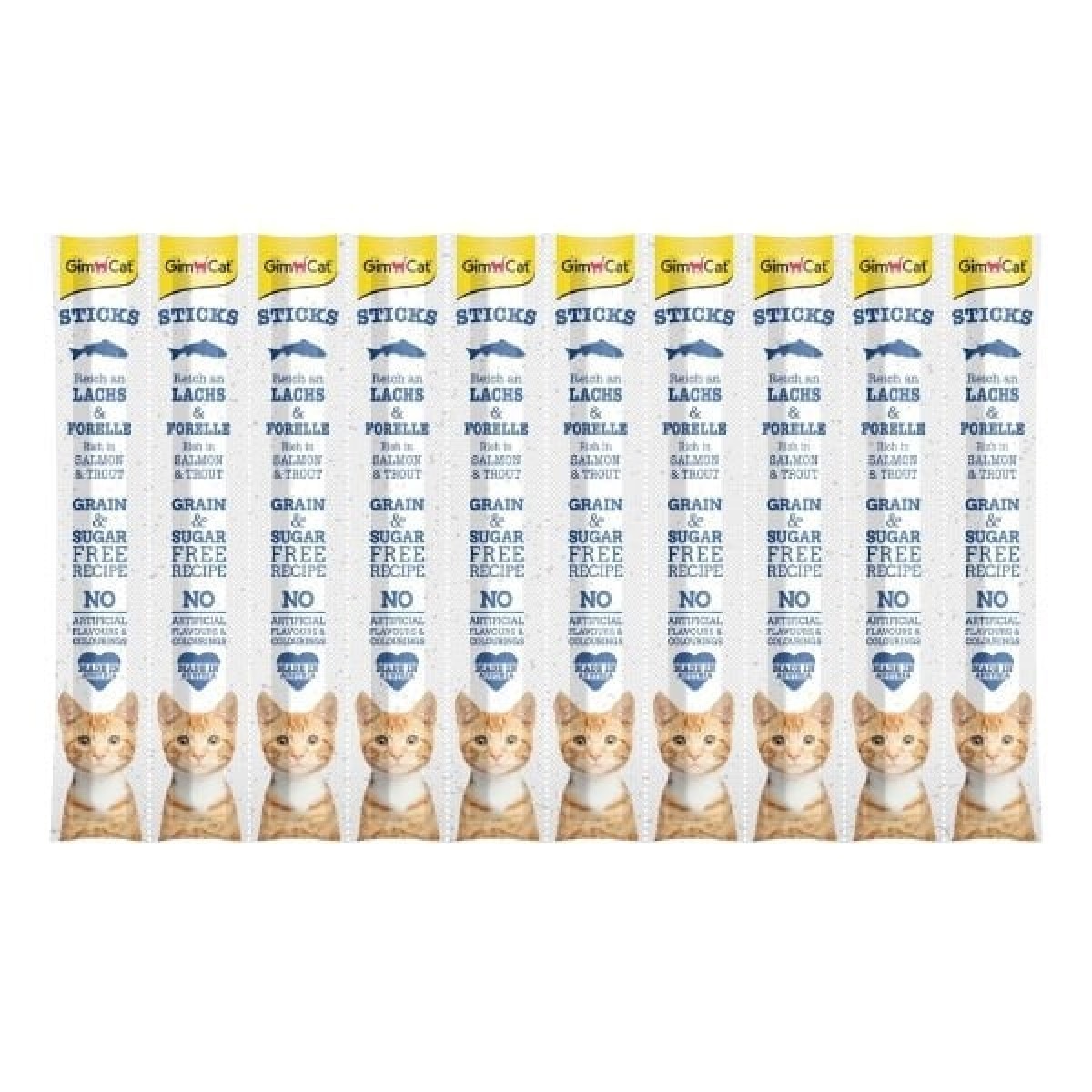 Gimcat Sticks Somonlu ve Alabalıklı Çubuk Kedi Ödül Maması 1 Adet 50 Gr