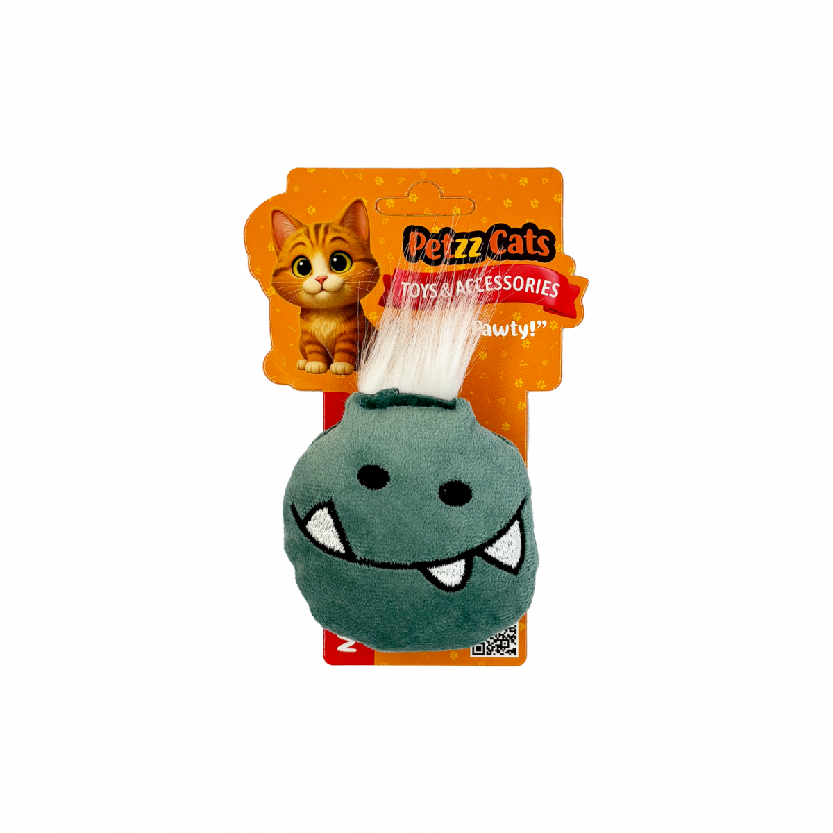 PetzzCats Ming Matatabi ve Çıngırak Sesli Peluş Kedi Oyuncağı Yeşil 9x7 Cm