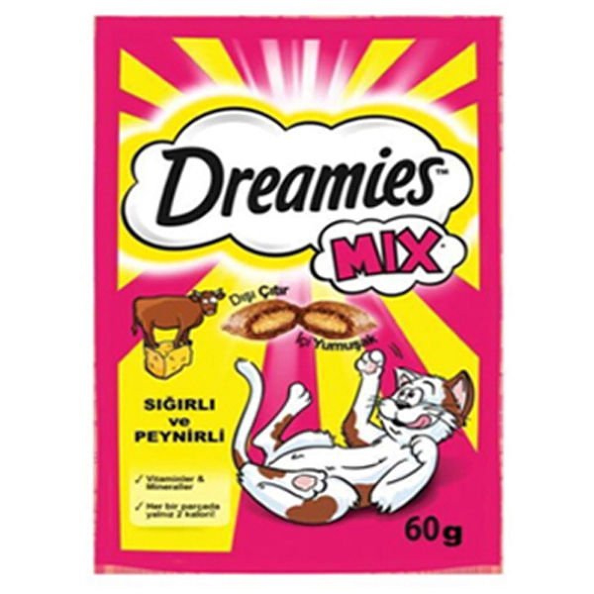 Dreamies Biftek ve Peynirli Mix Kedi Ödül Maması 1 Adet 60 Gr