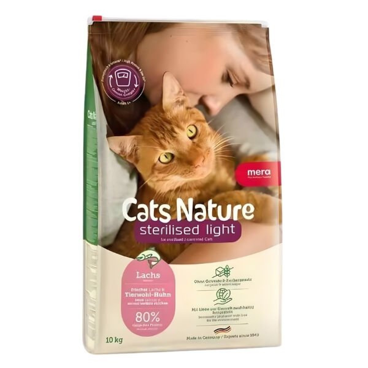 Mera Cats Nature Somonlu Kısırlaştırılmış Kedi Maması 10 Kg