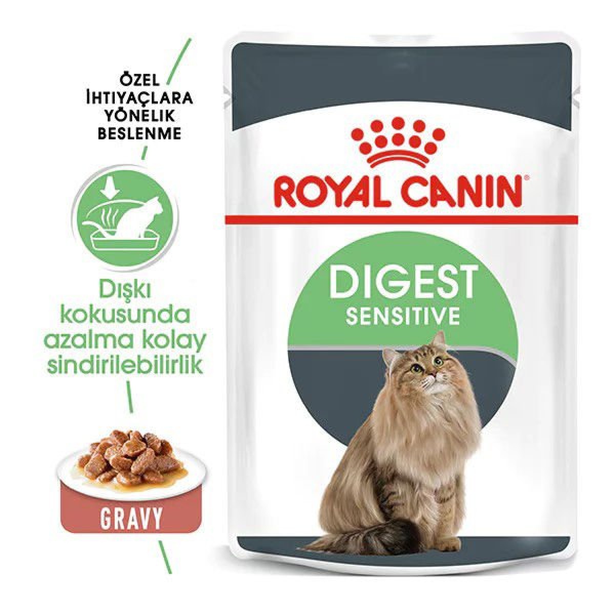 Royal Canin Digestive Sensitive Gravy Pouch Kedi Maması 1 Adet 85 Gr