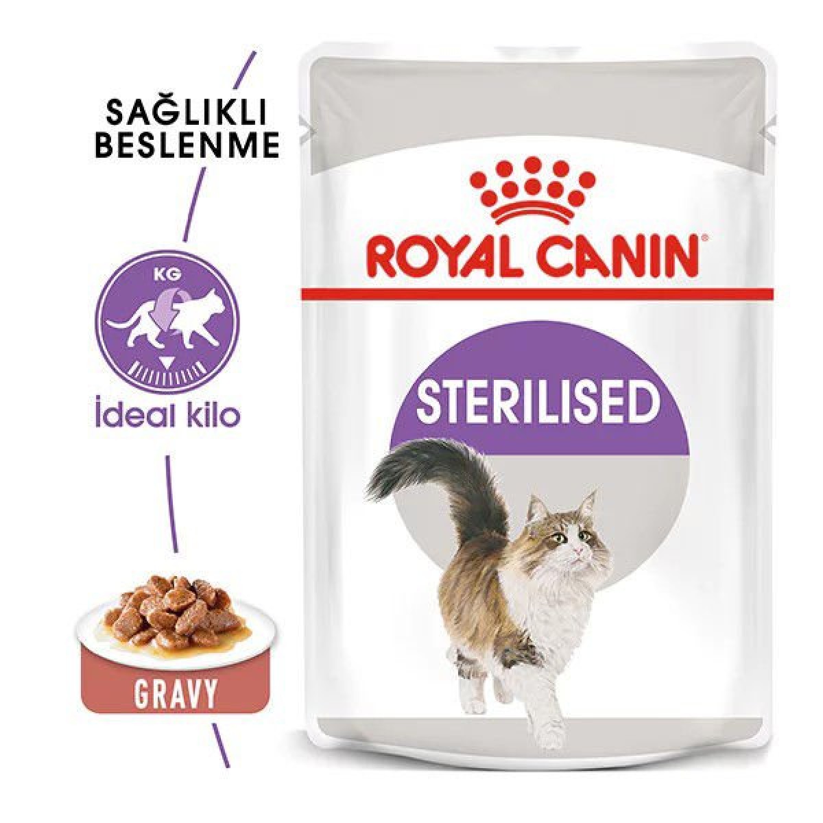 Royal Canin Sterilised Gravy Pouch Kısırlaştırılmış Kedi Maması 1 Adet 85 Gr