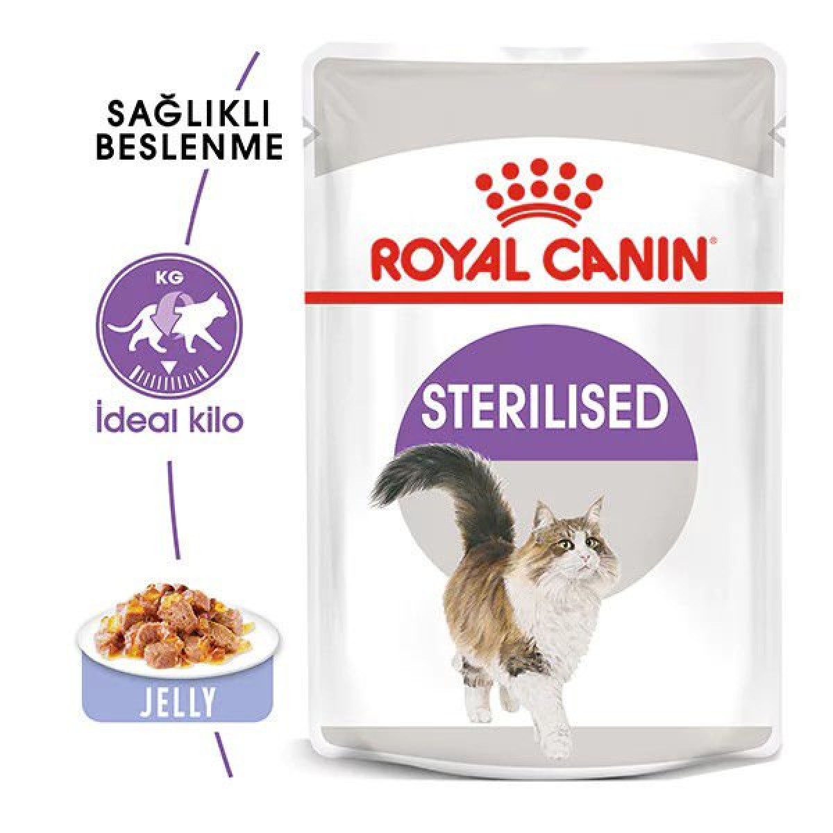 Royal Canin Sterilised Jelly Pouch Kısırlaştırılmış Kedi Maması 1 Adet 85 Gr