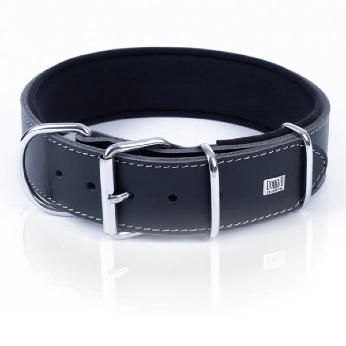 Doggie Dayanıklı Deri Köpek Boyun Tasması Small Siyah 5x50-60 Cm