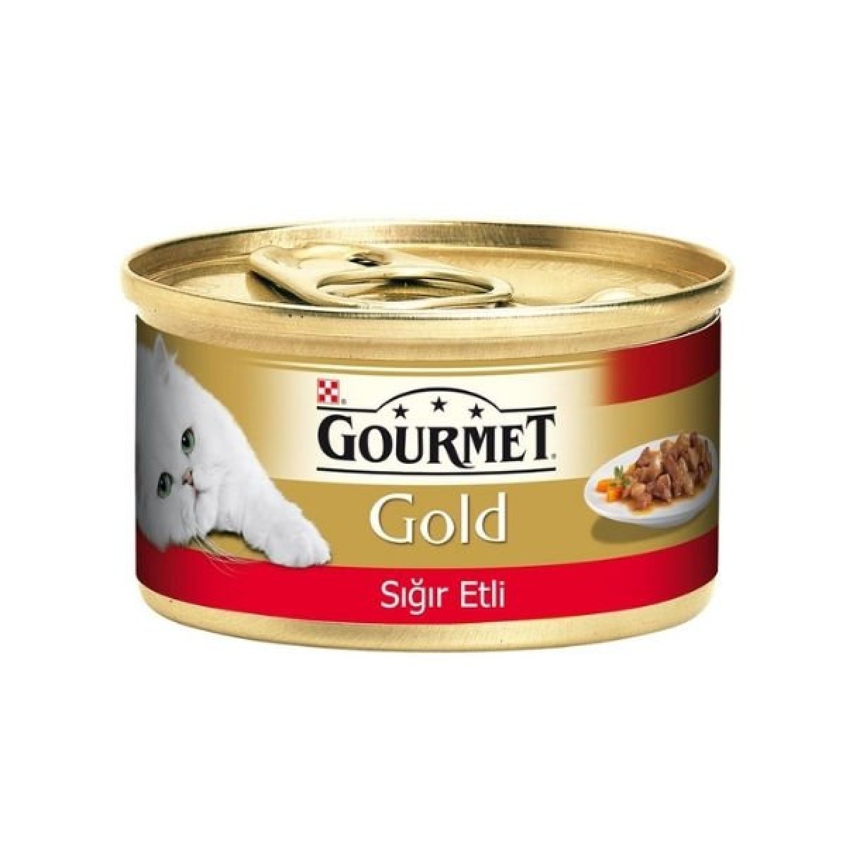 Gourmet Gold Parça Sığır Etli Yetişkin Konserve Kedi Maması 1 Adet 85 Gr