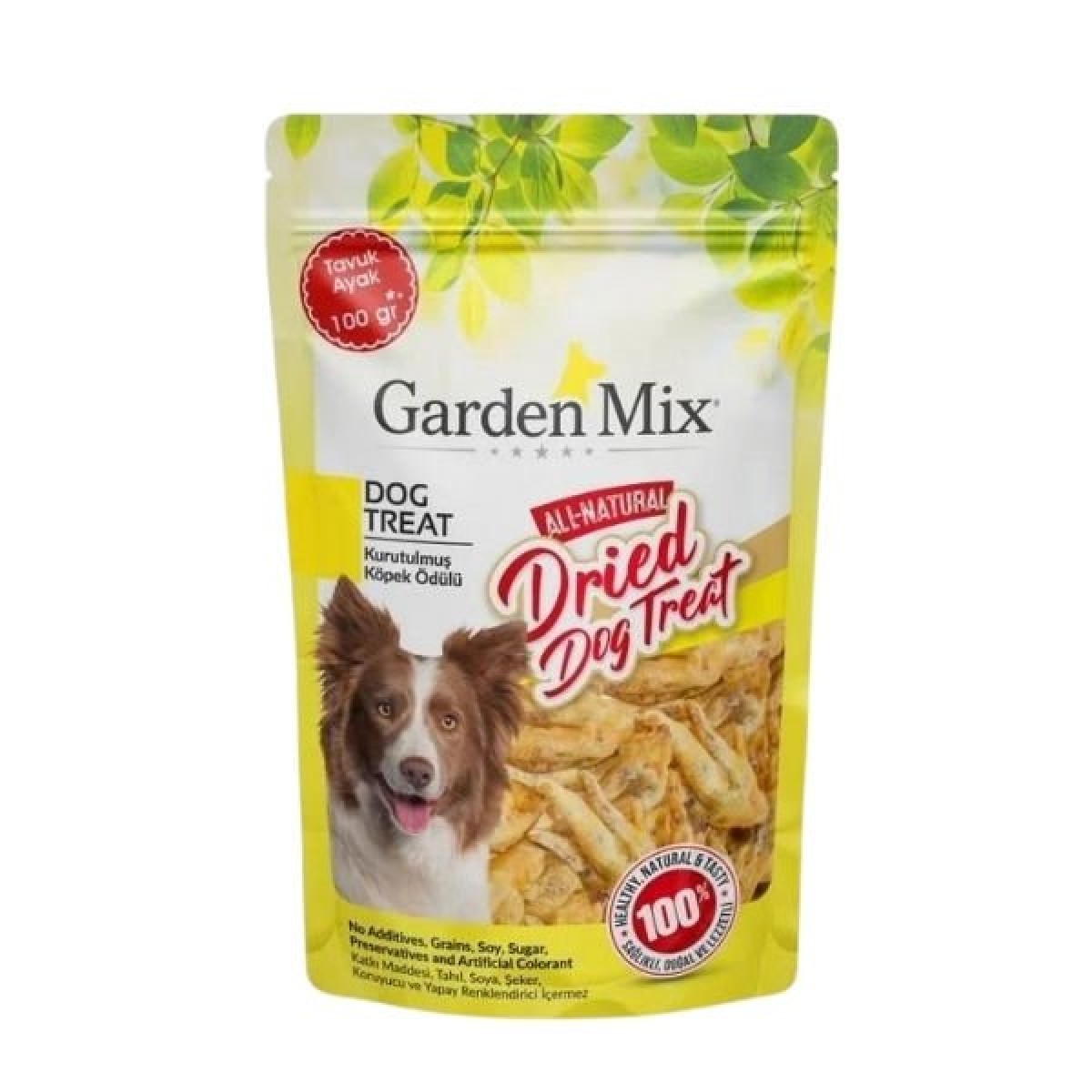 Gardenmix Kurutulmuş Tavuk Ayak Köpek Ödül Maması 1 Adet 100 Gr