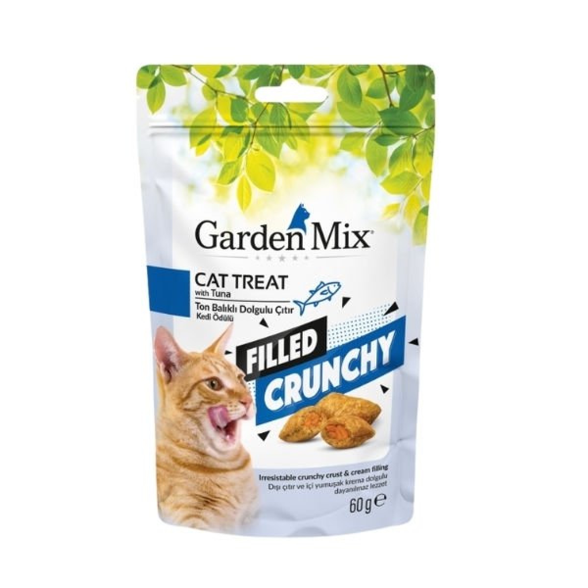 Garden Mix Ton Balıklı İçi Dolgulu Kedi Ödül Maması 1 Adet 60 Gr