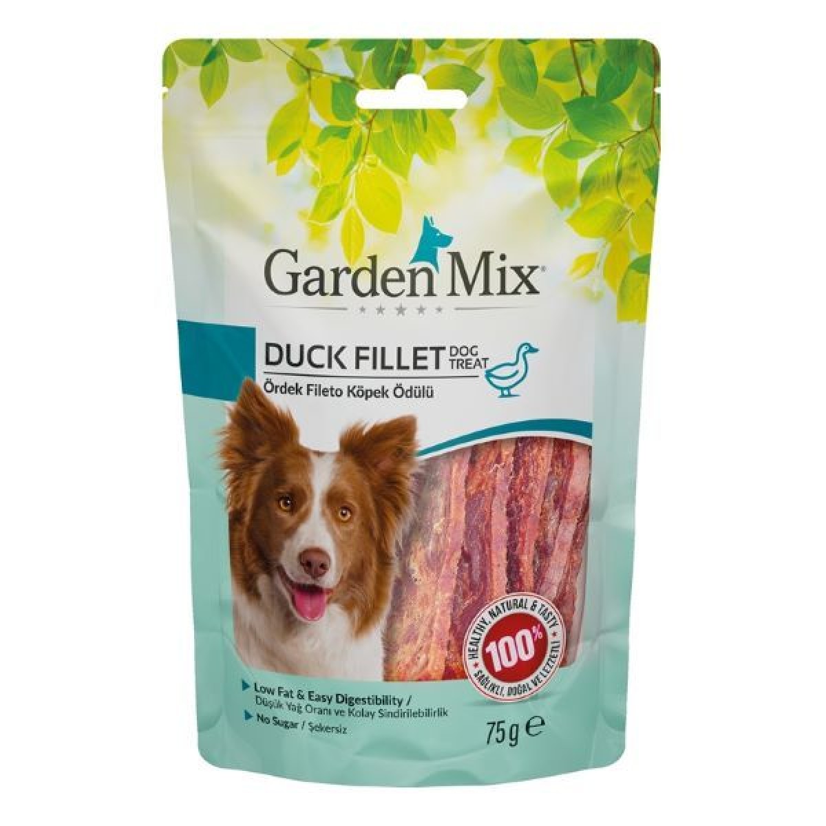 Garden Mix Ördekli Fileto Düşük Yağlı Şekersiz Köpek Ödül Maması 1 Adet 75 Gr