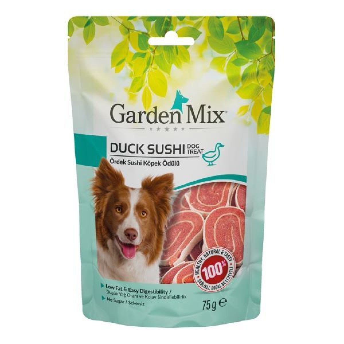Garden Mix Ördekli Sushi Düşük Yağlı Şekersiz Köpek Ödül Maması 1 Adet 75 Gr