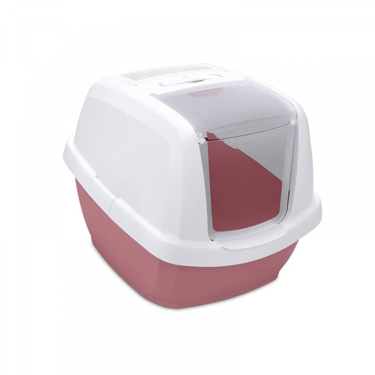 İmac Maddy Junior Üstü Açılır Kapalı Kedi Tuvaleti Beyaz/Pembe 57x43x41 Cm