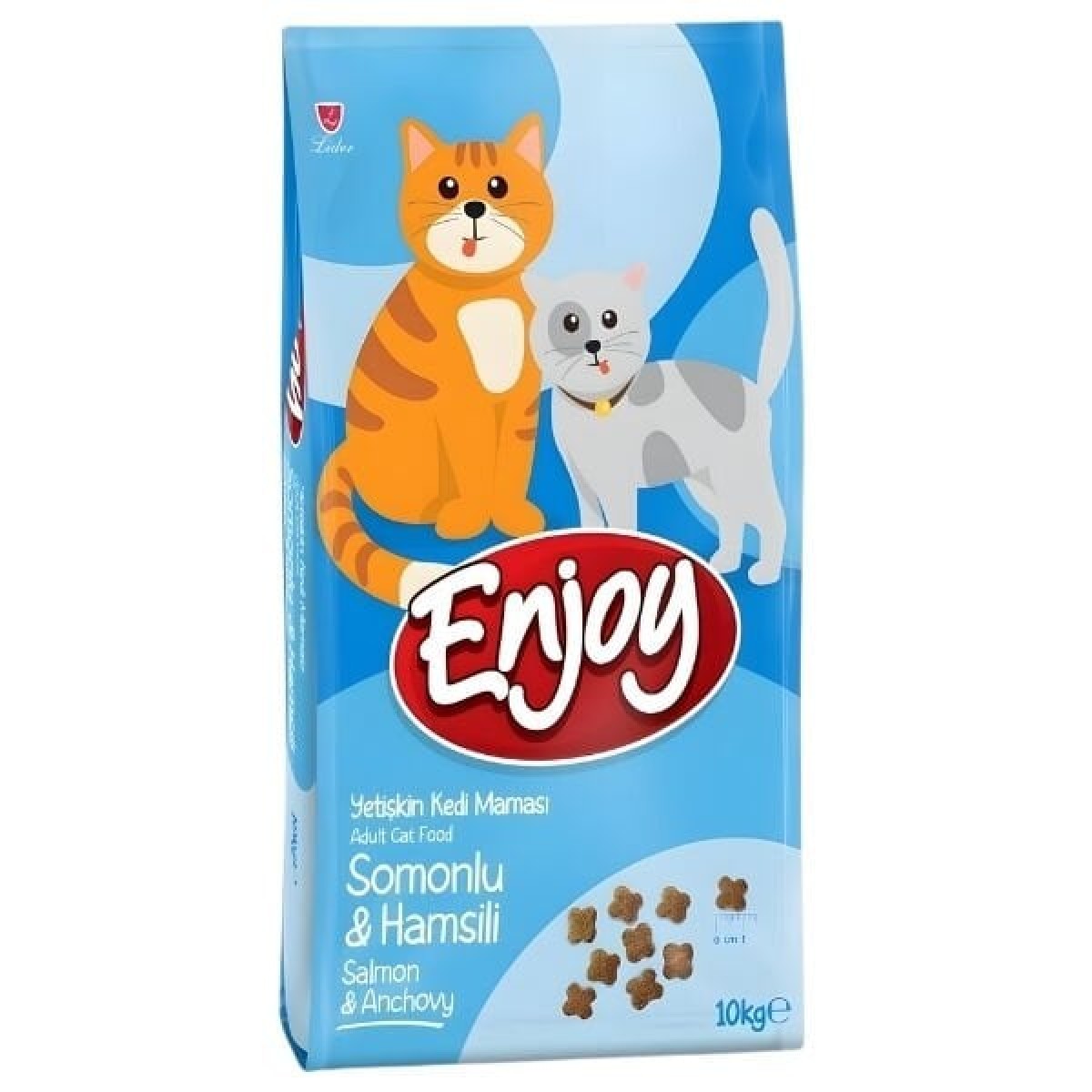 Enjoy Somonlu ve Hamsili Yetişkin Kedi Maması 10 Kg