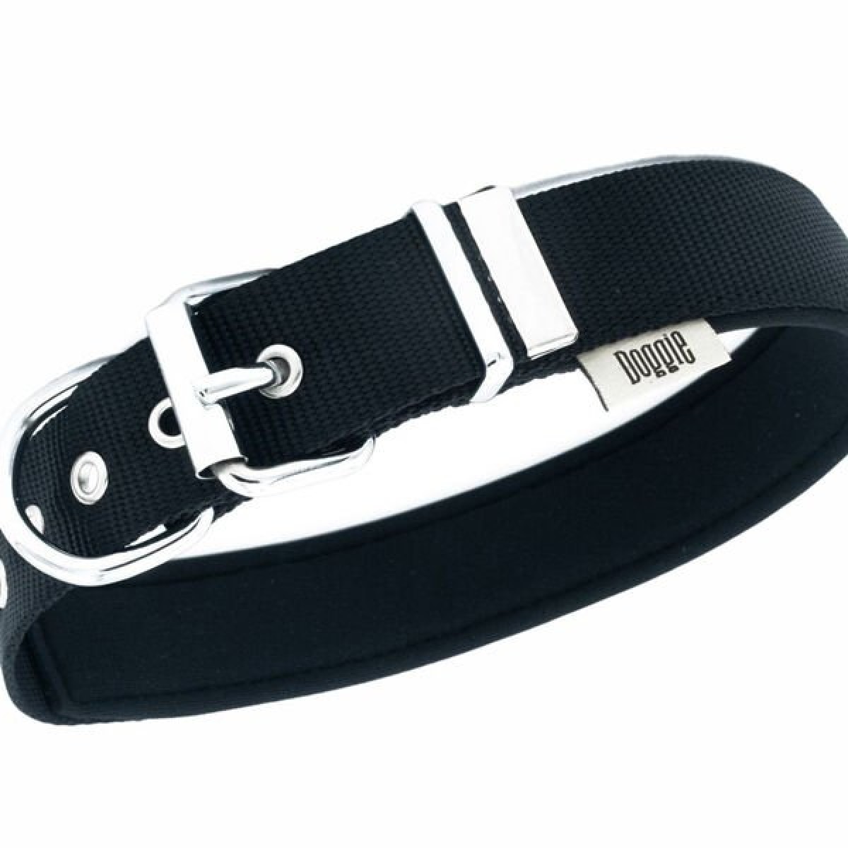 Doggie Comfort Dokuma Köpek Boyun Tasması Medium Siyah 3x42-50 Cm