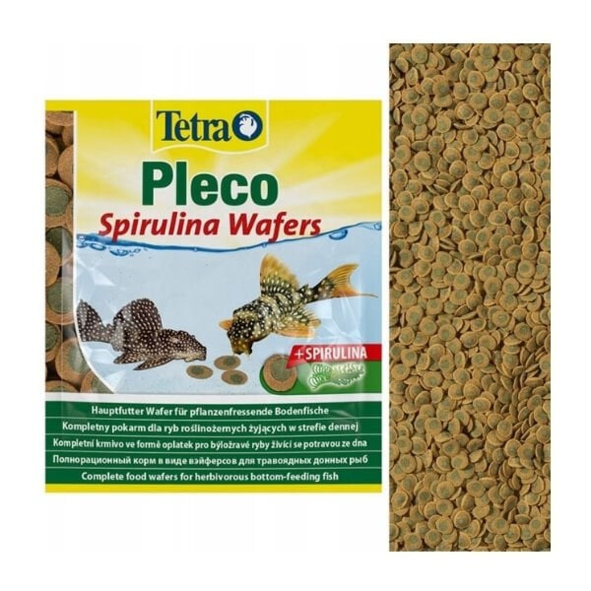Tetra Pleco Spiriluna Wafers Bitkisel Dip Balık Yemi 15 Gr