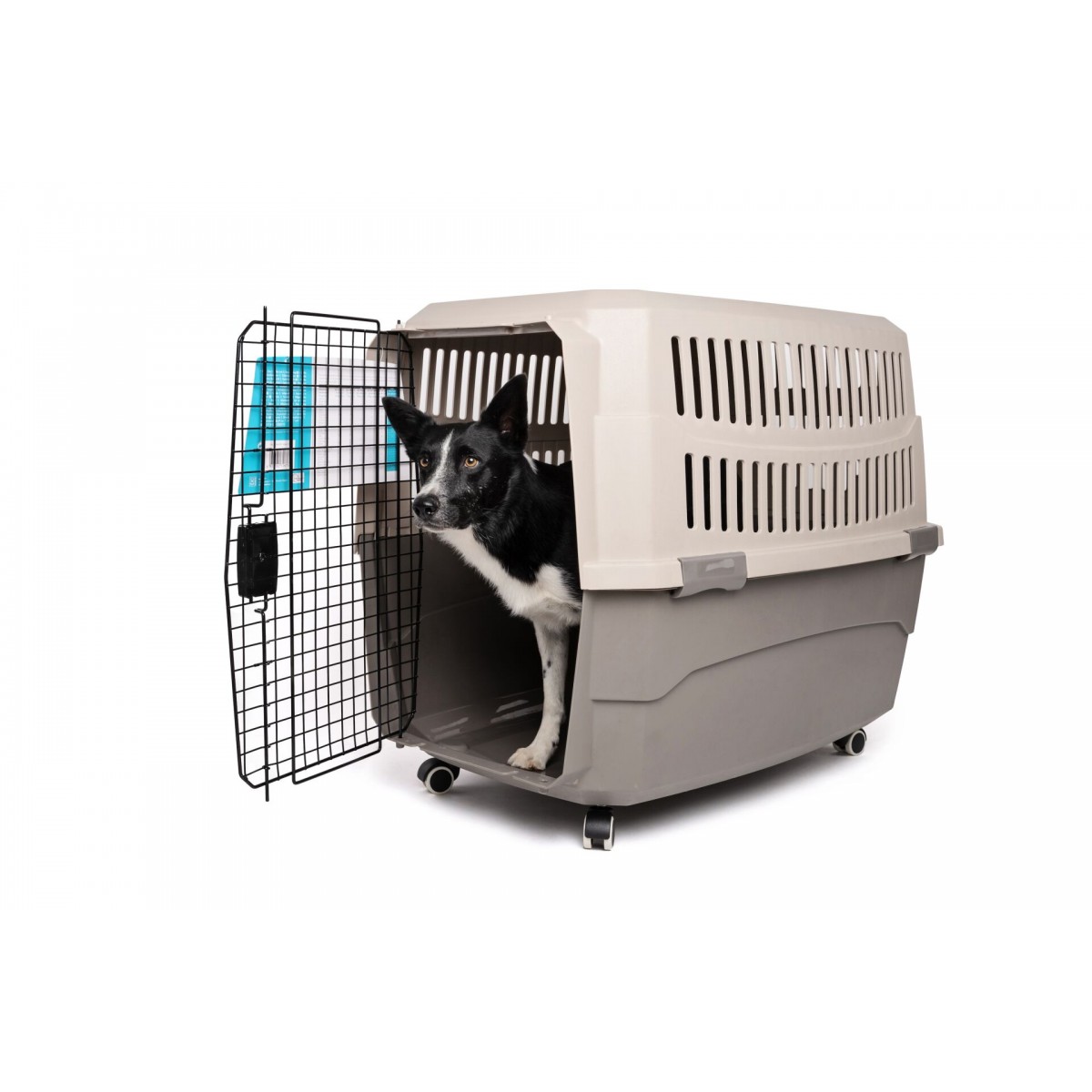 M-Pets Transit Carrier Iata Tekerlekli Kedi ve Köpek Taşıma Çantası 92.5x66x61.1 Cm Kahverengi Large