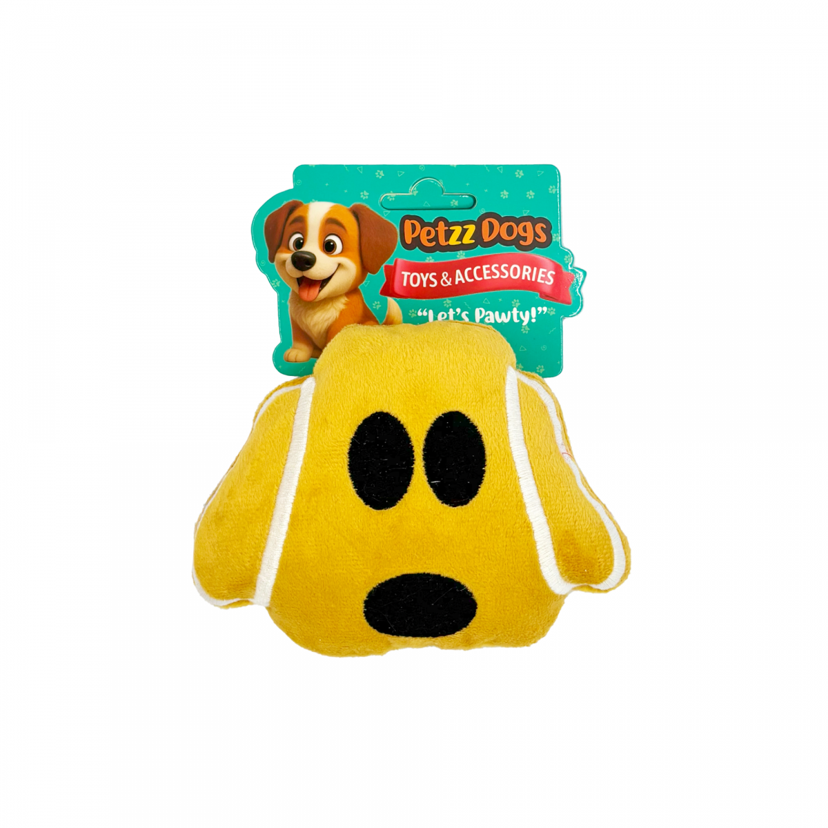 PetzzDogs Snoop Sesli Dayanıklı Peluş Köpek Çiğneme Oyuncağı Sarı 12x14 Cm