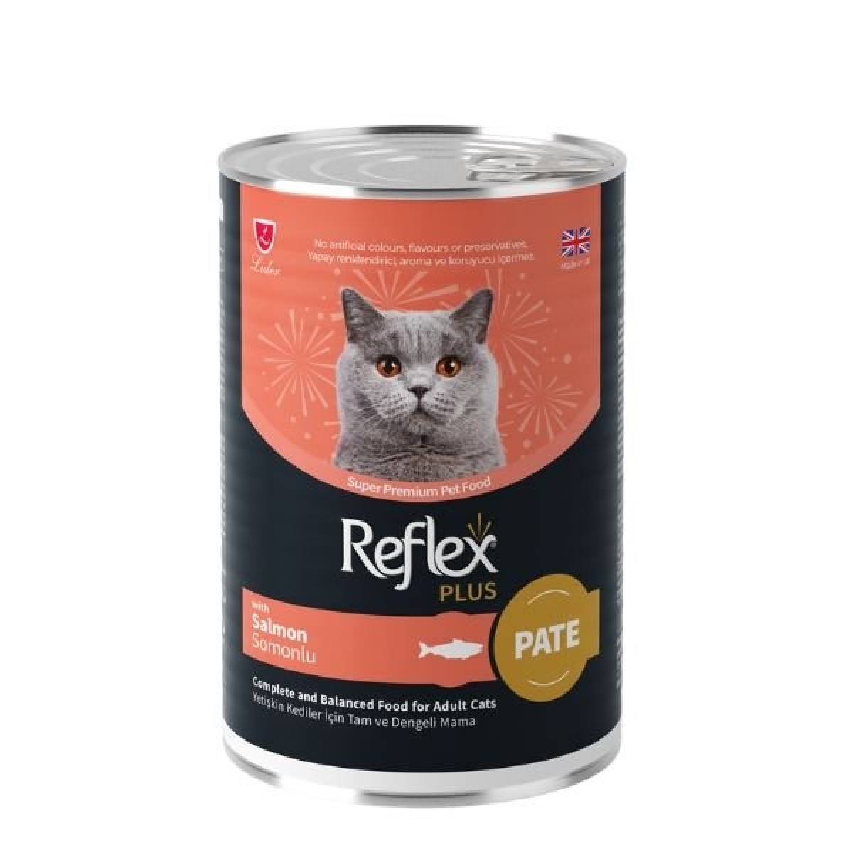 Reflex Plus Pate İçinde Somonlu Yetişkin Konserve Kedi Maması 1 Adet 395 Gr