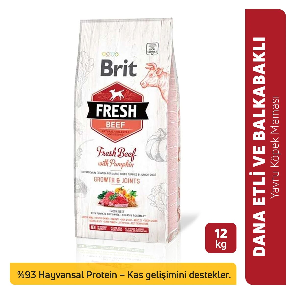 Brit Fresh Sığır Etli ve Balkabaklı Yavru Köpek Maması 12 Kg