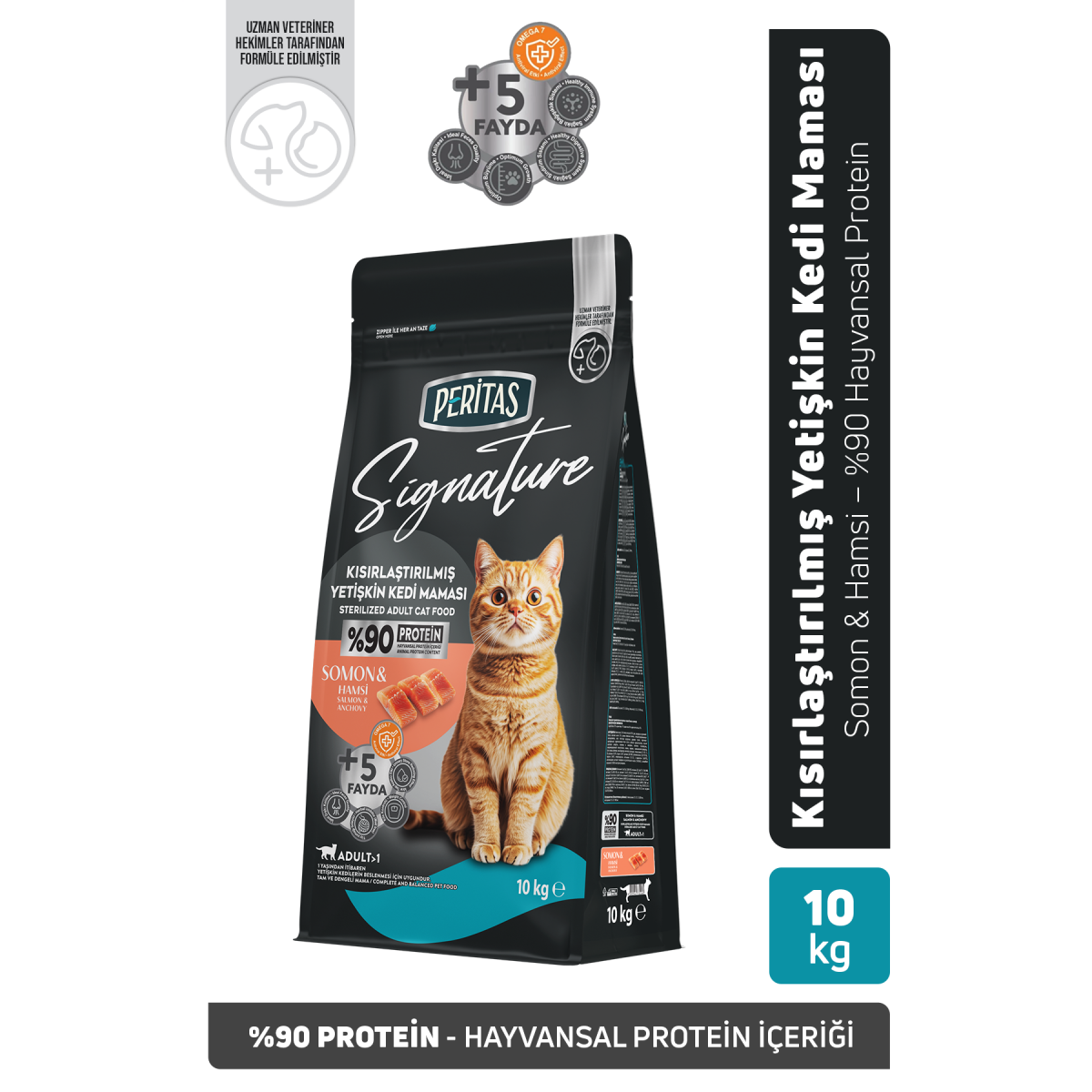 Signature Somonlu Kısırlaştırılmış Yetişkin Kedi Maması 10 Kg