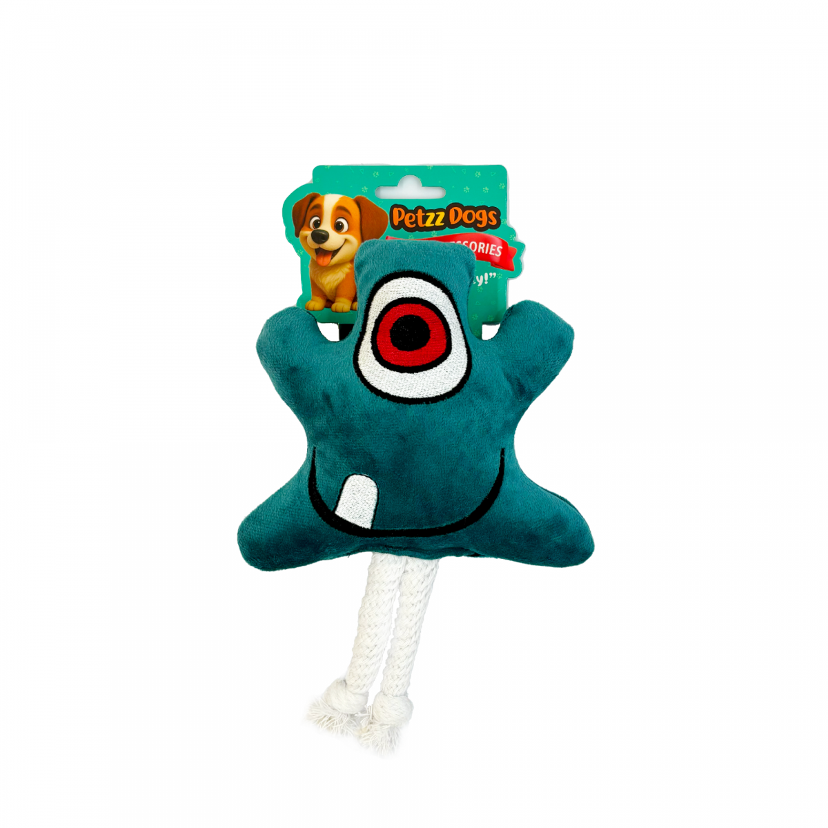 PetzzDogs Miny Sesli Dayanıklı Peluş Köpek Çiğneme Oyuncağı Mavi 22x15 Cm