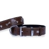 Doggie Comfort Deri Kemik Süslü Köpek Boyun Tasması Large Kahverengi 4x57-65 Cm