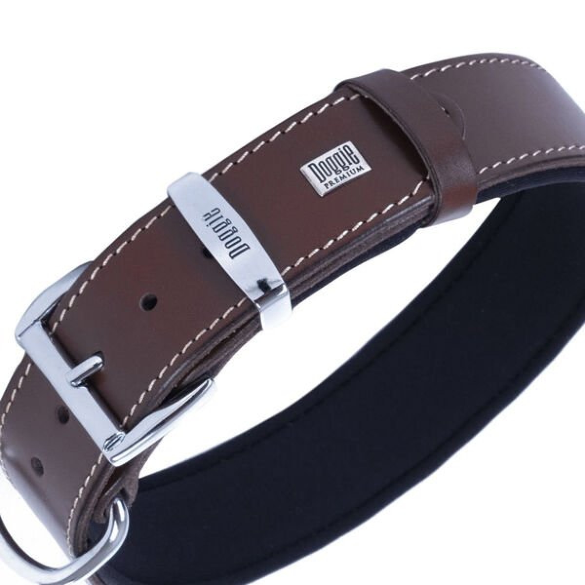 Doggie Comfort Deri Kemik Süslü Köpek Boyun Tasması Small Kahverengi 4x47-55 Cm