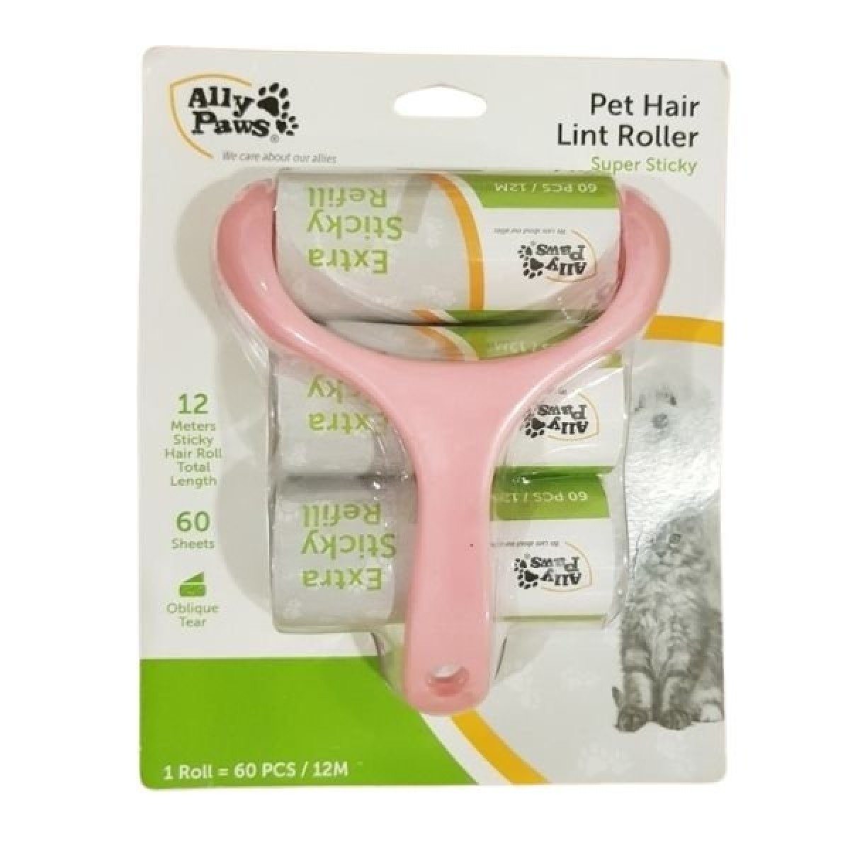 Ally Paws Kedi ve Köpek Tüy Toplama Rulosu 60 Yaprak